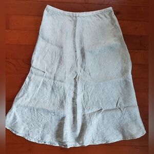 Liz Claiborne Light Gray Linen Maxi Skirt Size M